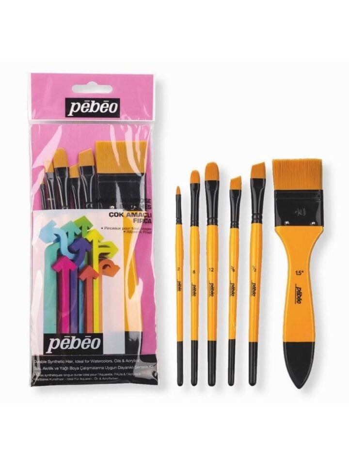 Pebeo 6'lı Çok Amaçlı Fırça Seti Set-8