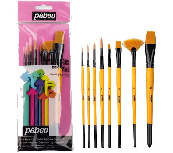 Pebeo 8'Li Fırça Seti Karma Set-4