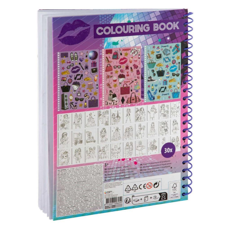 Besties Colouring Book A4 + 5 Çift Taraflı Boyama Kalemi Hediyeli