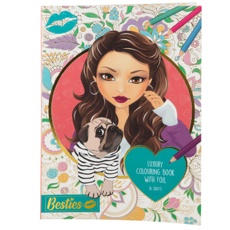 Besties Luxury Foil Colouring Book A4 24 Yaprak Boyama Kitabı