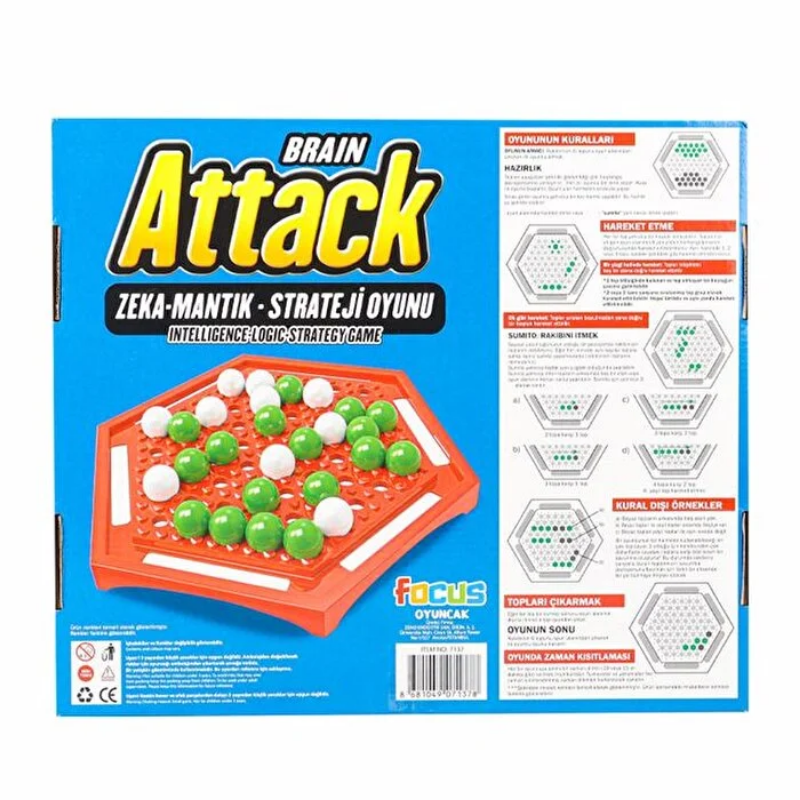 Focus Brain Attack Kutu Oyunu Plastik (Abbalone Muadili)
