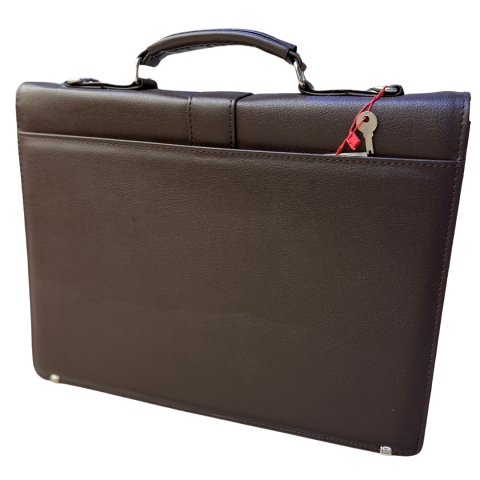 Suni Deri Evrak Çantası Nostaljik