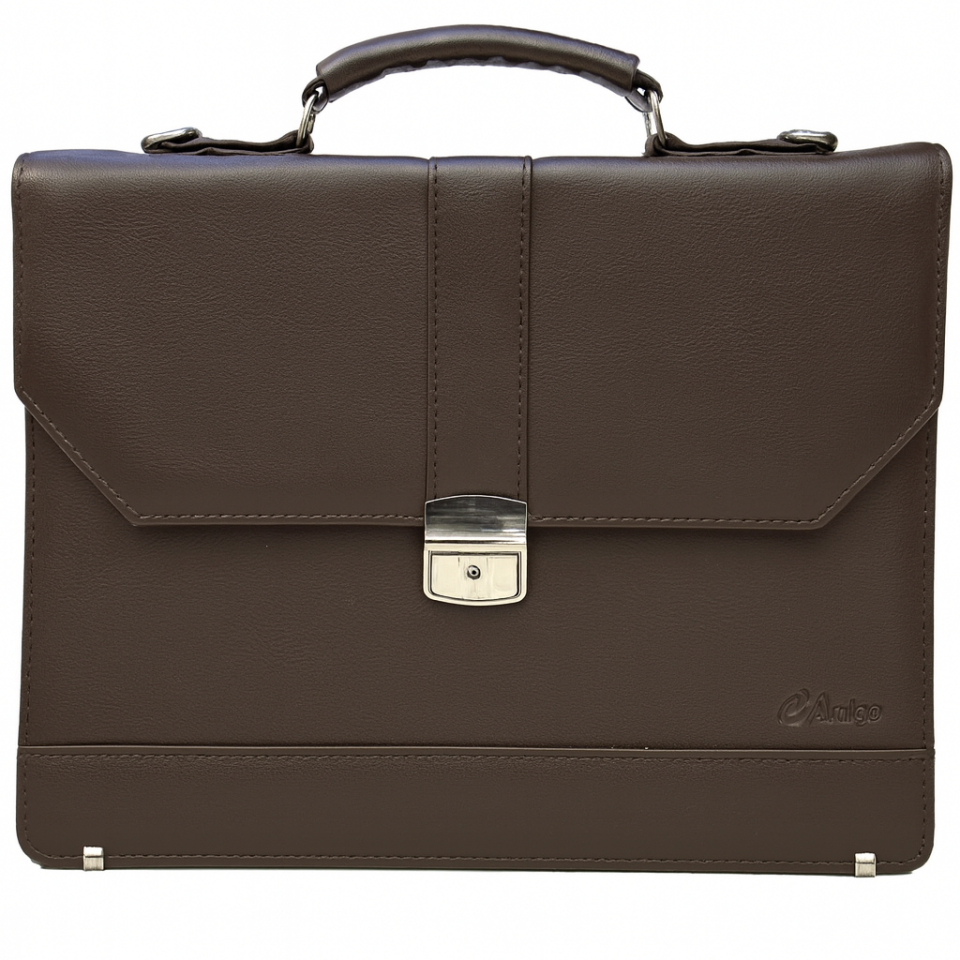 Suni Deri Evrak Çantası Nostaljik