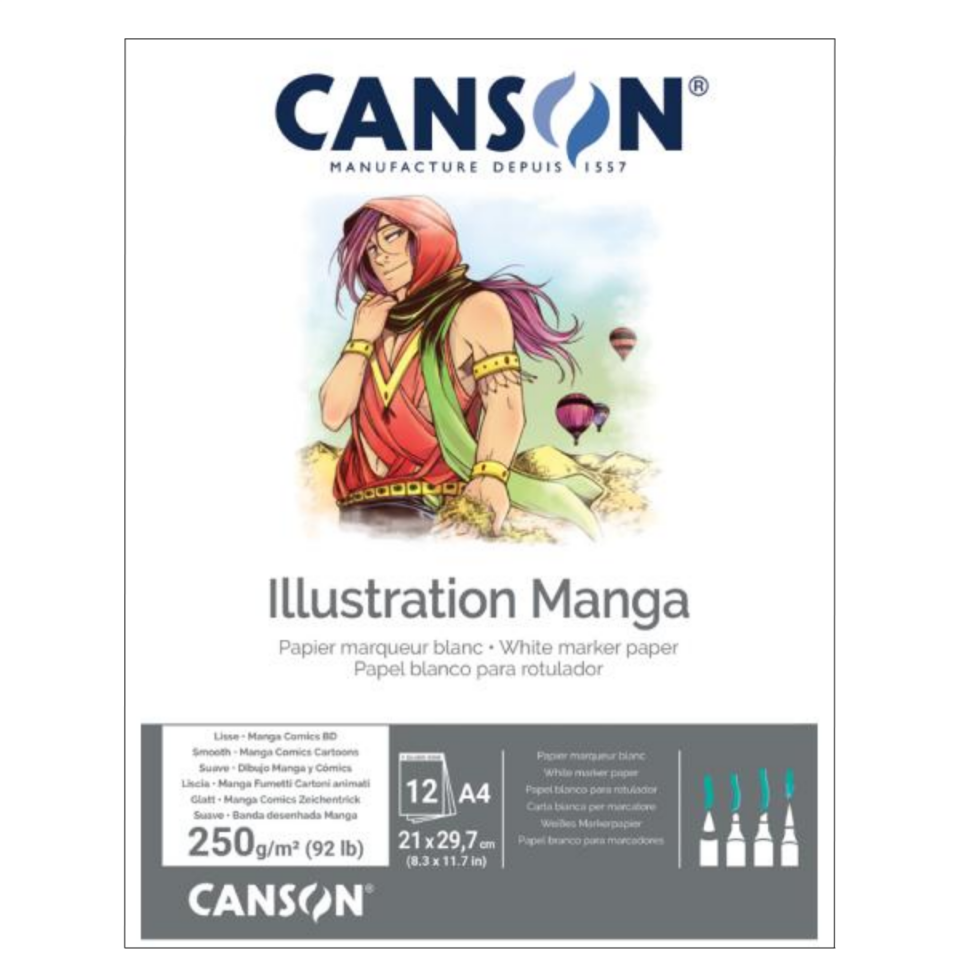 Canson llustration BD Manga Comics A4 250gr 21x29.7cm