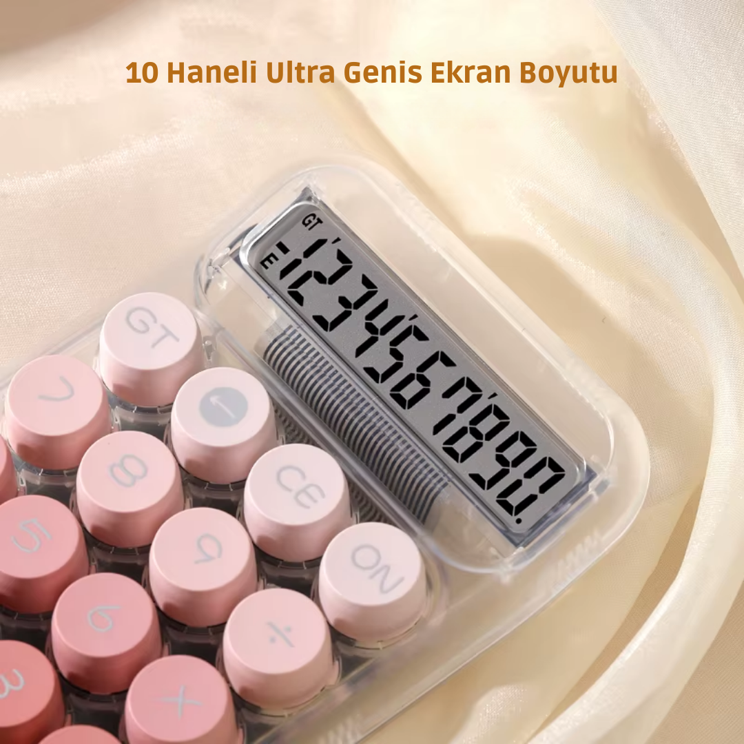 Vukito Şeffaf Renkli Hesap Makinesi Yeşil
