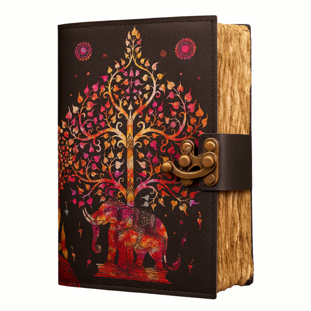 El Yapımı Handmade Deri Kapaklı Vintage Defter Model-2