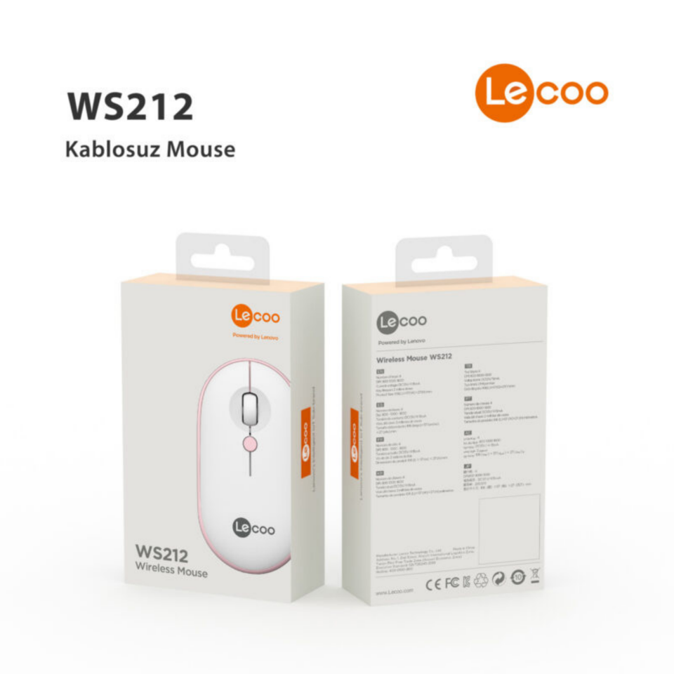 Lecoo WS212-BK Kablosuz 1600 Dpi 4 Tuşlu Optik Mouse Siyah