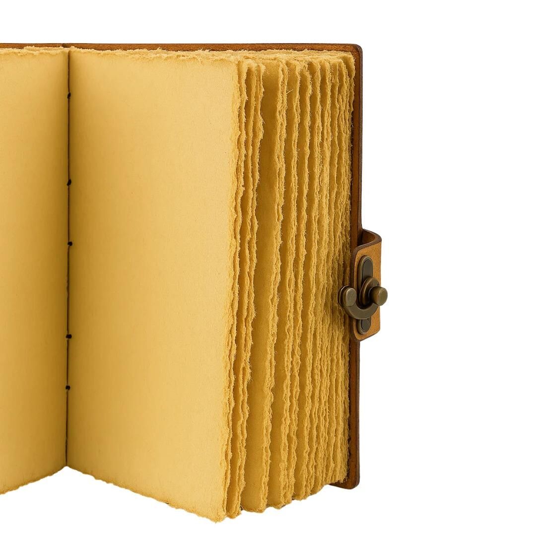 El Yapımı Handmade Deri Kapaklı Vintage Defter Model-7