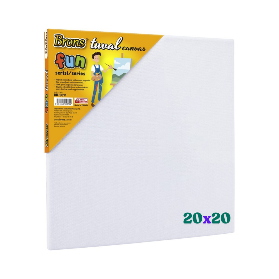 Brons Tuval Fun Seri Astarlı 20x20