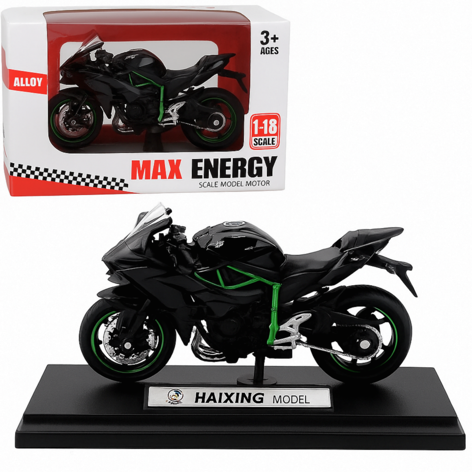 1:18 Max Energy Siyah Spor Model Motor Diecast