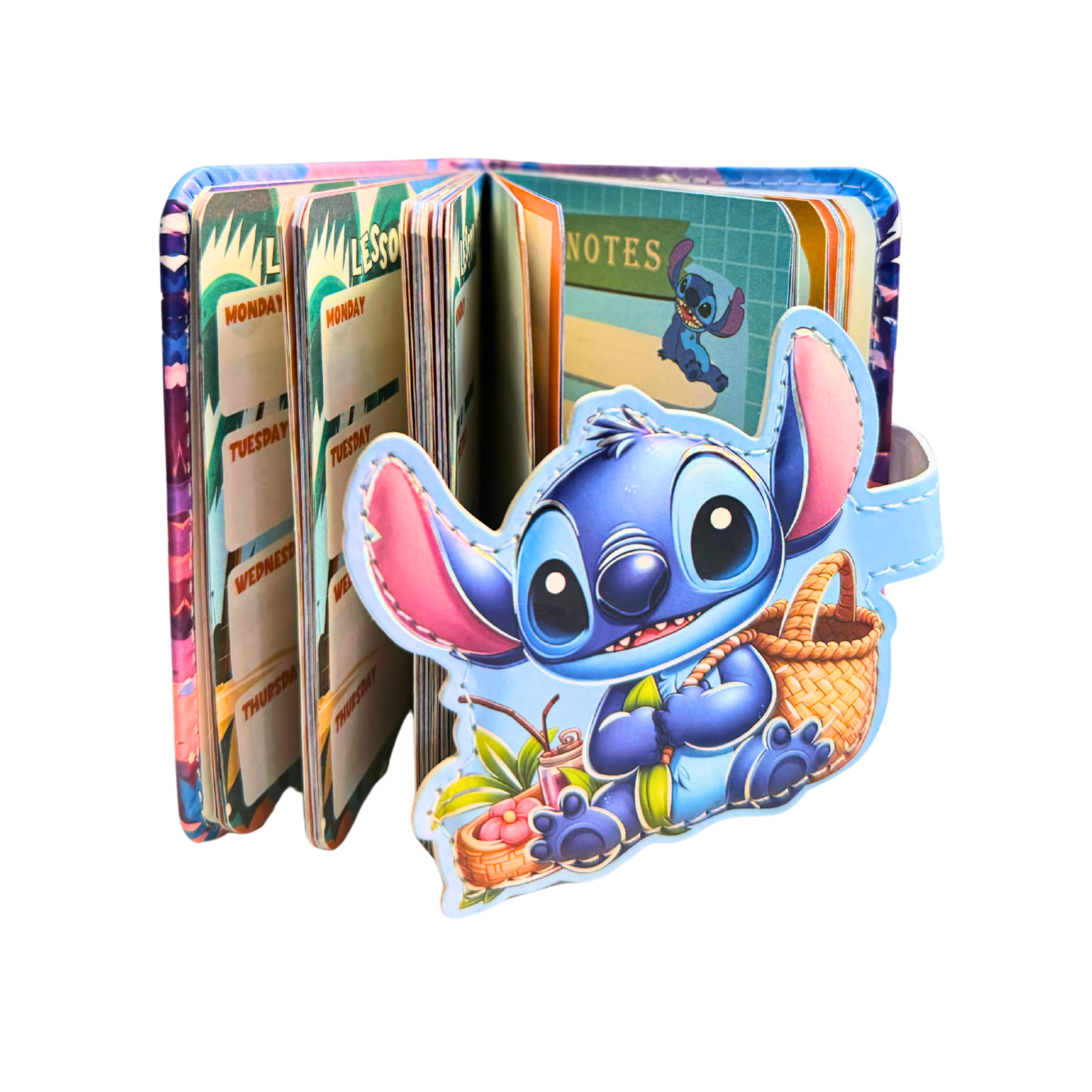 Stitch Temalı Mini Renkli Planlayıcı – Günlük Not ve Plan Defteri