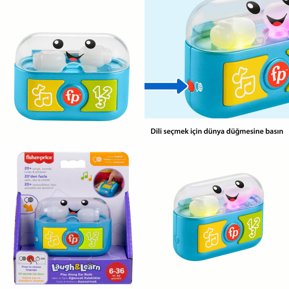 Fisher Price Sesli ve Işıklı Eğlenceli Kulaklıklar HWY47