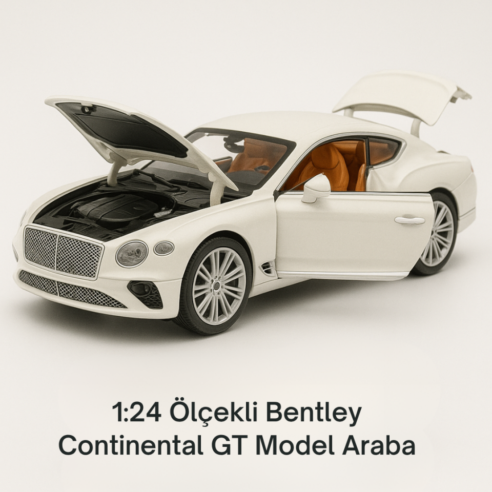 1:24 Ölçekli Bentley Continental GT Model Araba