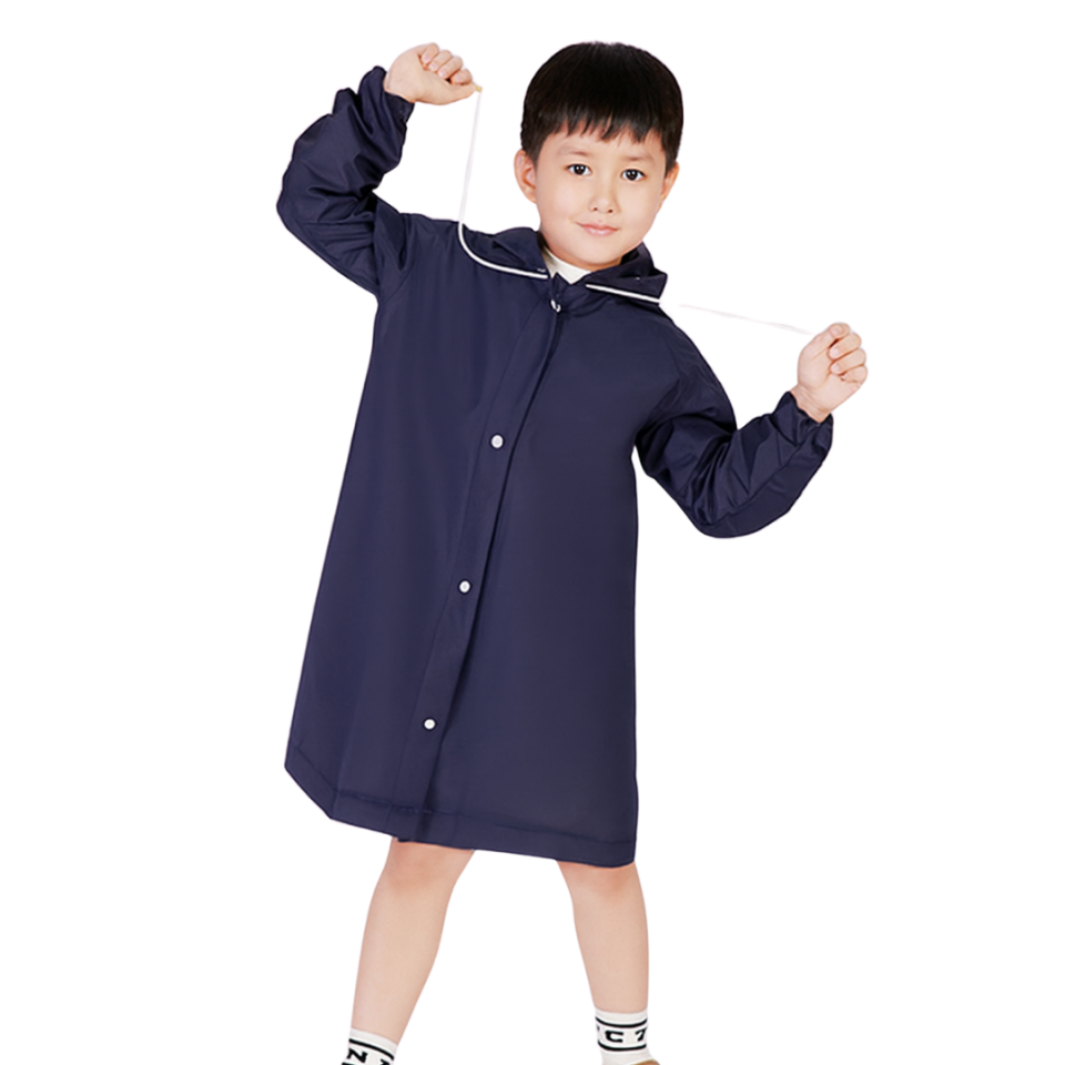 Çocuk Yağmurluk Kapüşonlu Çıtçıtlı Eva