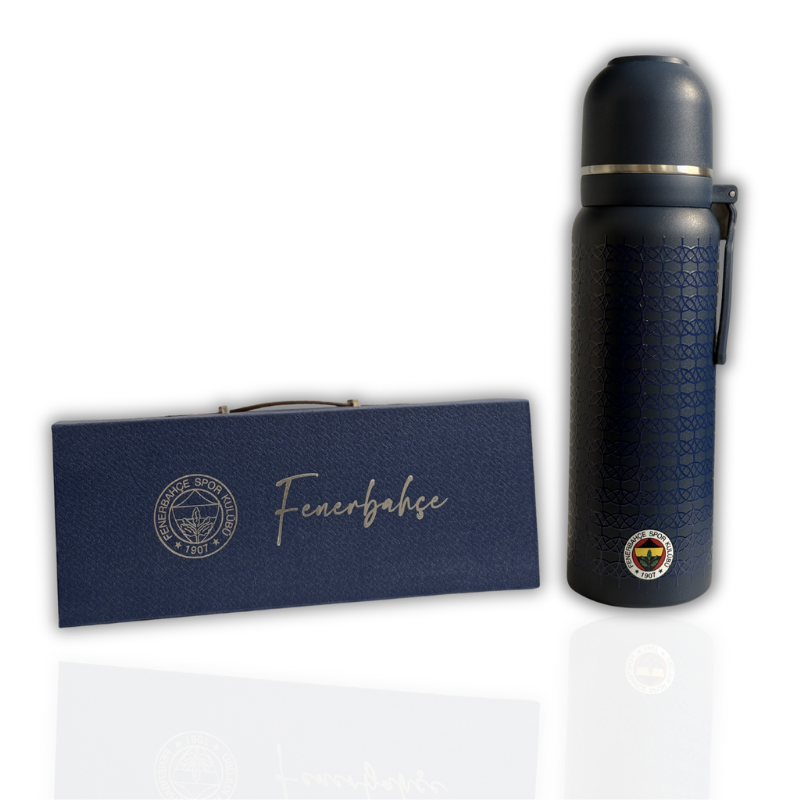 Fenerbahçe SK Lisanslı Çelik Termos Bardaklı 650 ML Kutulu
