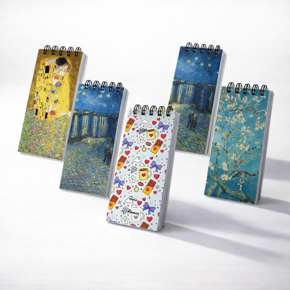 Üstten Spiralli Not Defteri 7x14cm 224 Sayfa Çizgili PRJ-008