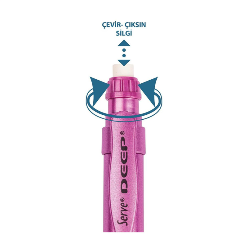 Serve Deep Mekanik Kurşun Kalem Versatil Uçlu Kalem 0.7 mm Metalik Renkler