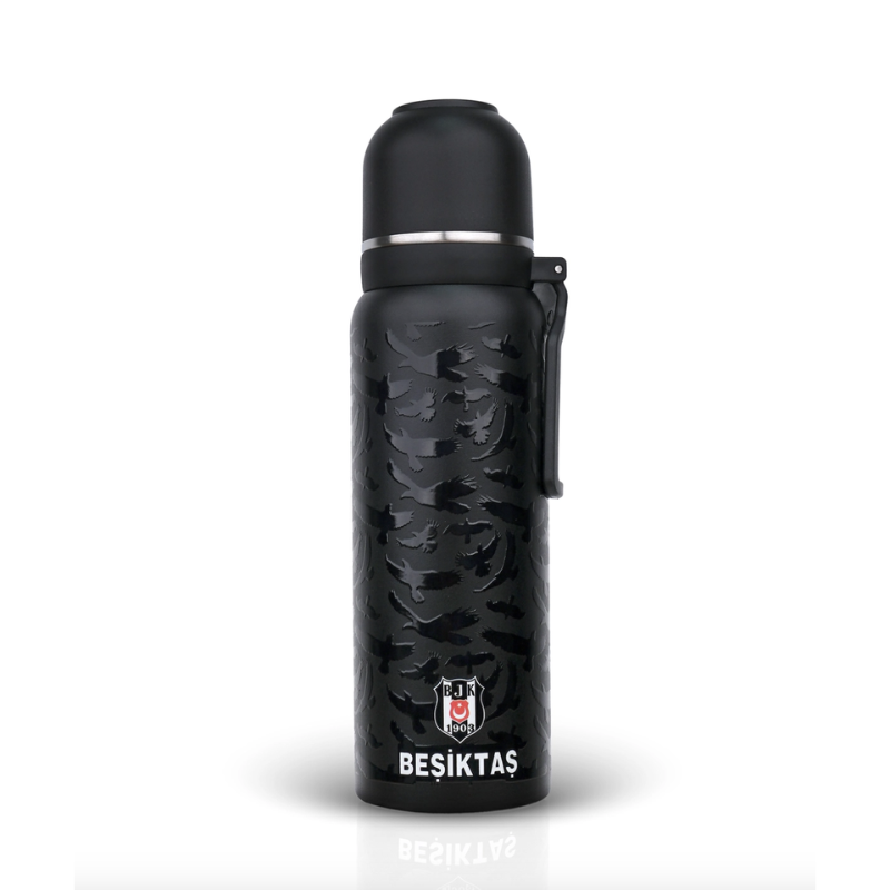 Beşiktaş JK Lisanslı Çelik Termos Bardaklı 650 ML Kutulu
