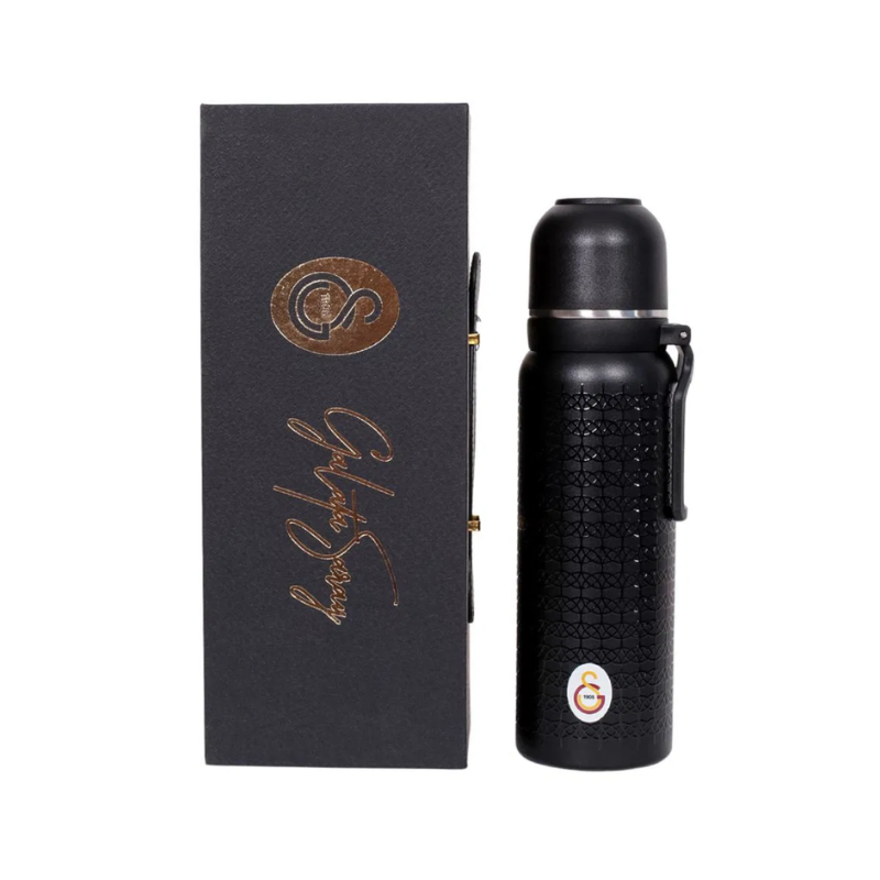 Galatasaray SK Lisanslı Çelik Termos Bardaklı 650 ML Kutulu