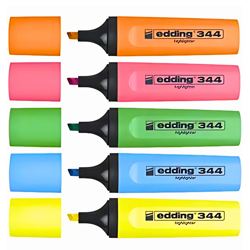 Edding 344 Fosforlu Kalem Seti 5 Renk
