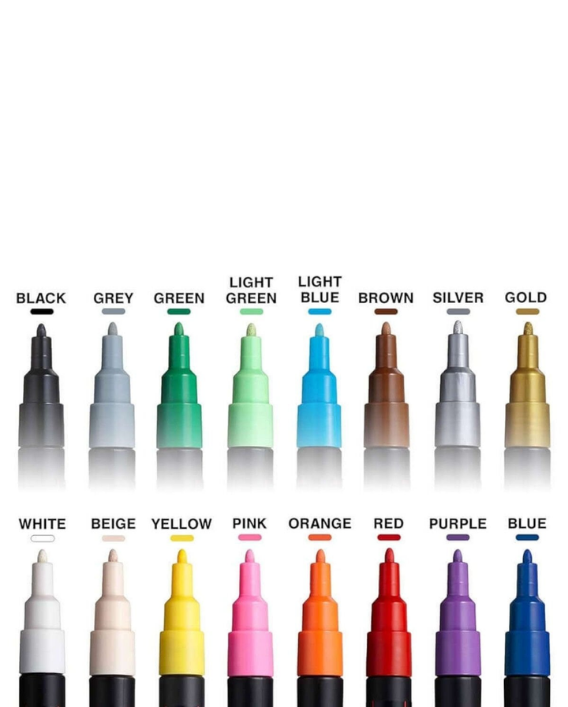 Uni Posca 0.9-1.3 Su Bazlı Markör Kalem 16''lı Pc-3m\16c