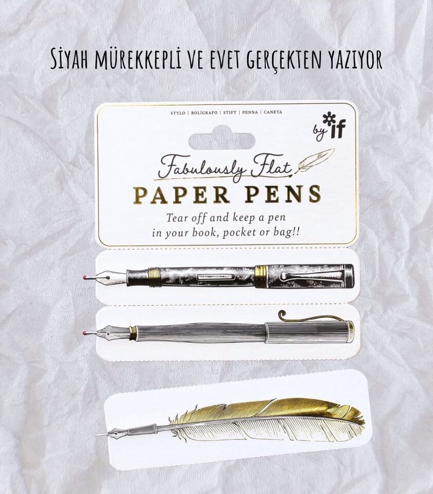 IF Fabulously Flat Yassı Kalem Ayraç 6’lı Set | Koparılabilir Kağıt Kalemli Kitap Ayracı