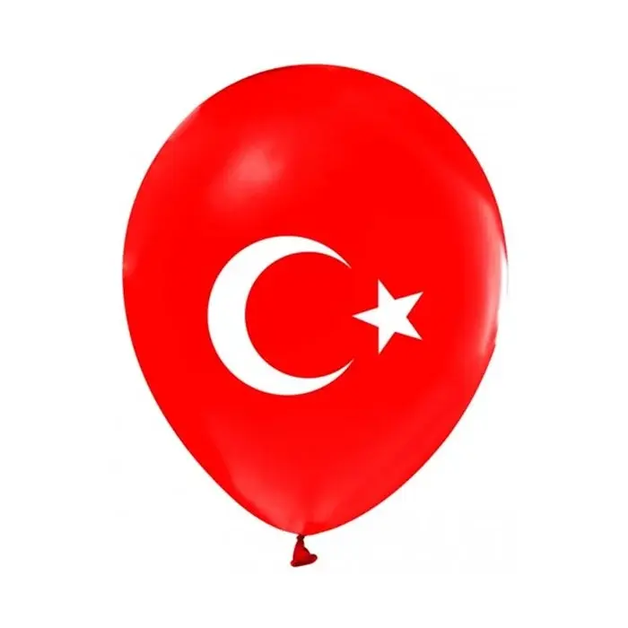 Ay Yıldızlı Balon 14A Kırmızı 10 lu Paket