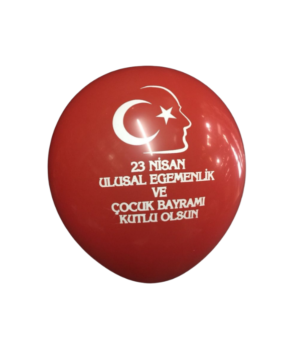 23 Nisan Balon 14A Kırmızı Çift Taraflı 10'lu Paket