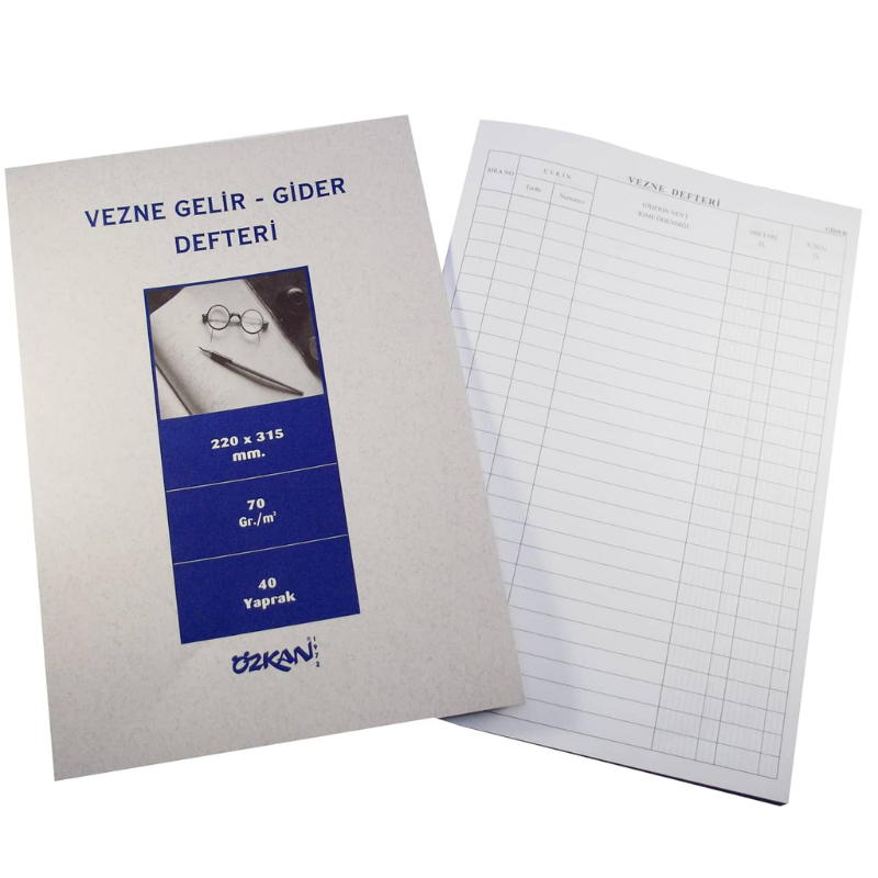 Özkan Vezne Gelir Gider Defteri 40 Yaprak