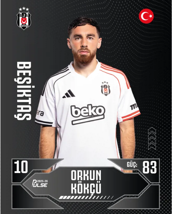 Beşiktaş - Pulse Futbolcu Kartları 2025/26 - Paket