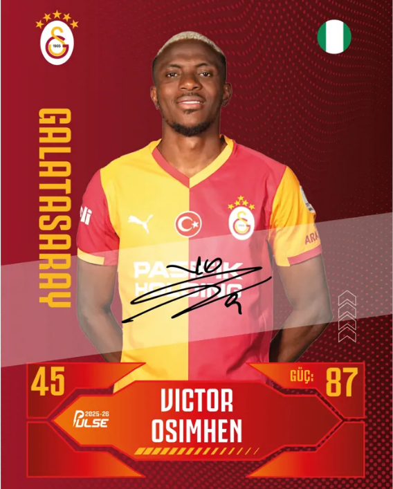 Galatasaray - Pulse Futbolcu Kartları 2025/26 - Paket