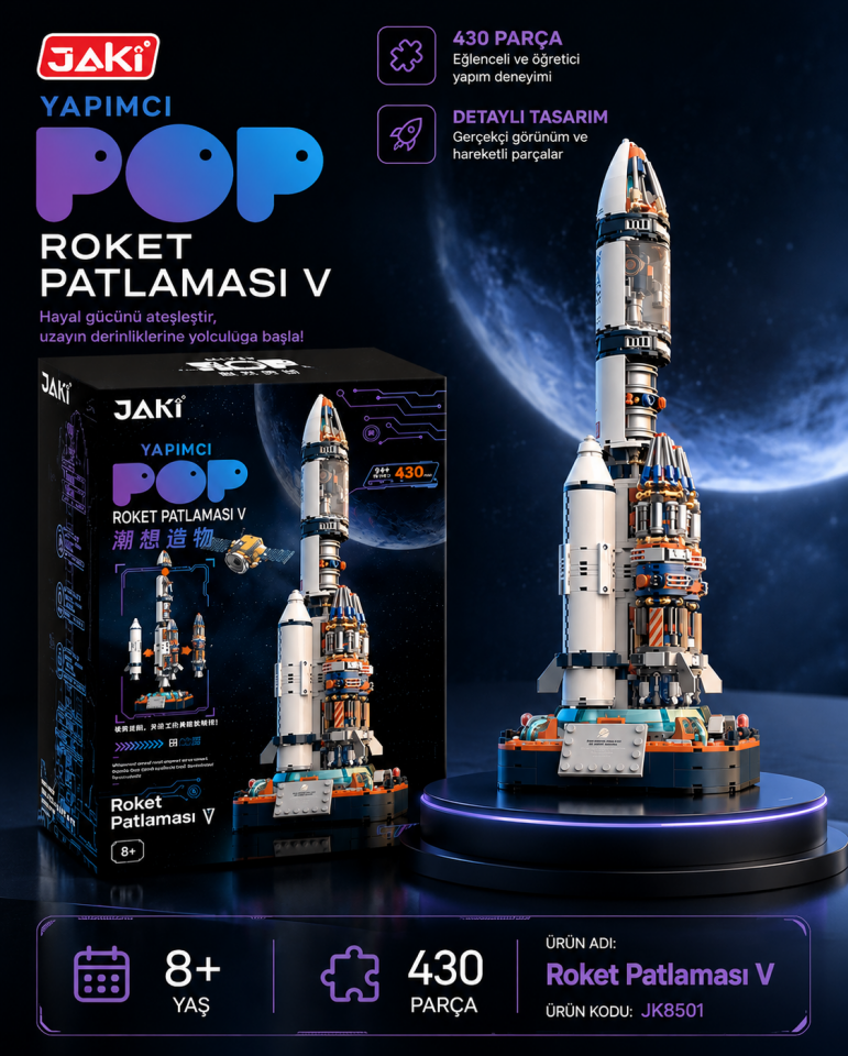 Maker POP Roket Breaking-Dawn V JK8501 Uzay Roketi Lego Seti 430 Parça