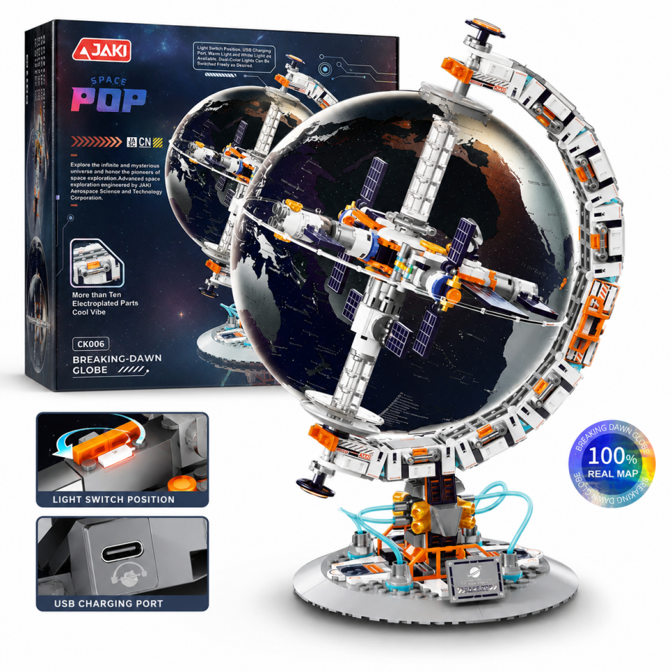 Space POP Breaking Dawn Globe 770 Parça Işıklı Yapı Blok Seti | CK006
